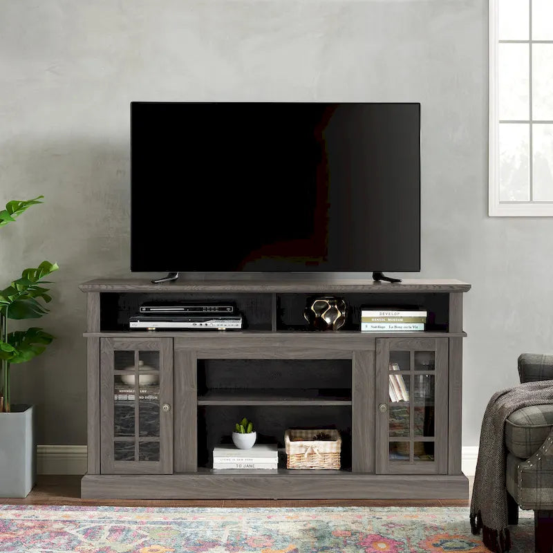 58 Classic TV Stand with Open & Closed Storage for TVs Up to 65