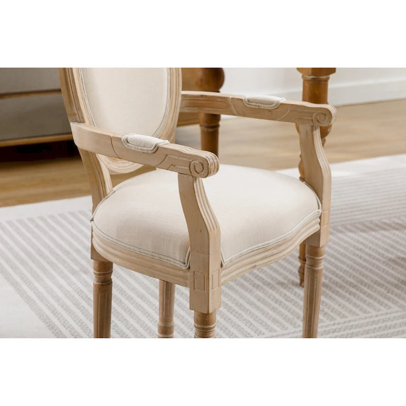 Silla de comedor de madera maciza estilo francés