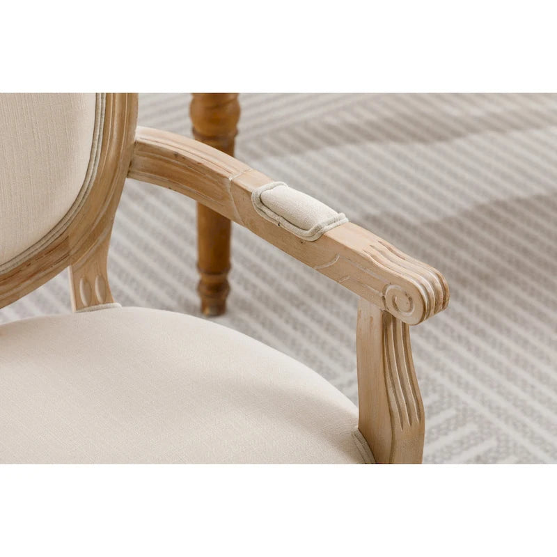 Silla de comedor de madera maciza estilo francés