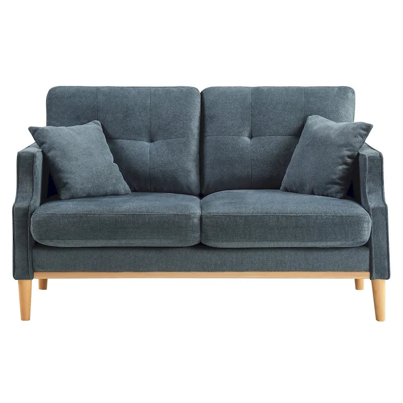 Stoffsofa für 2 Personen mit USB-Ladefunktion