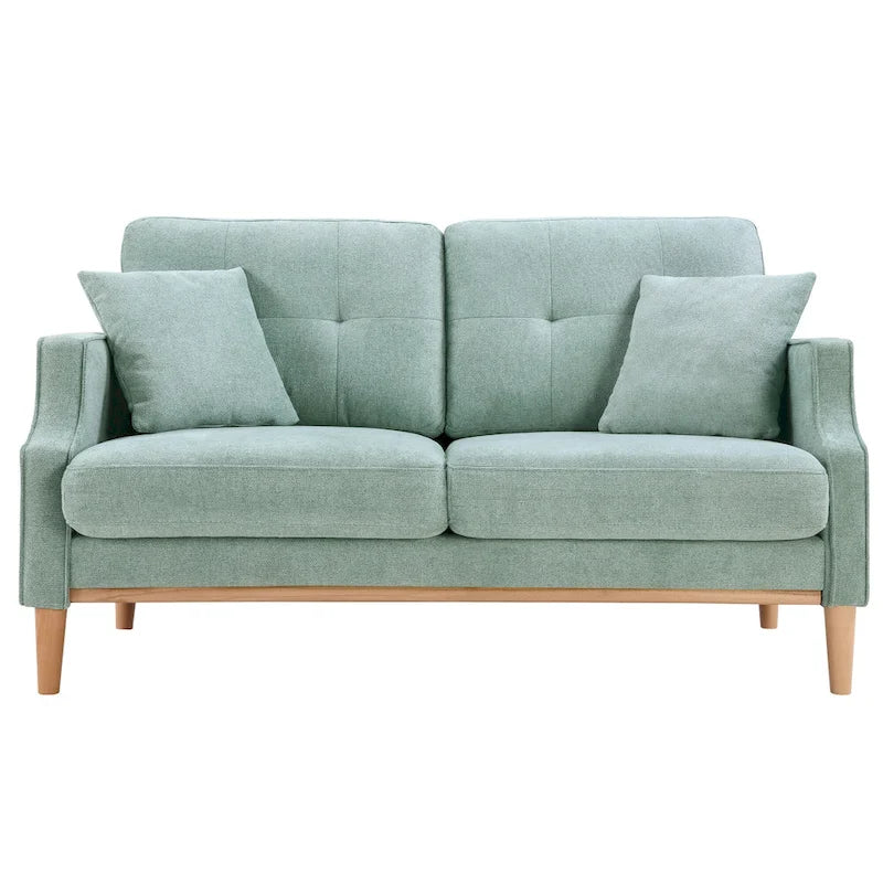 Stoffsofa für 2 Personen mit USB-Ladefunktion