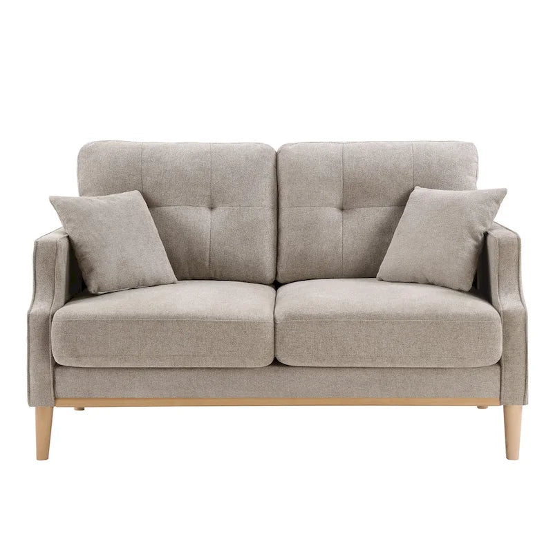 Stoffsofa für 2 Personen mit USB-Ladefunktion