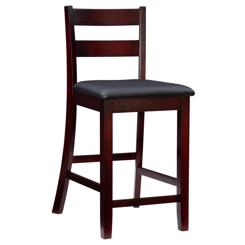 Houten barkruk in espressokleur