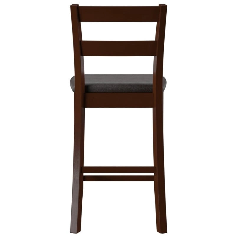 Houten barkruk in espressokleur