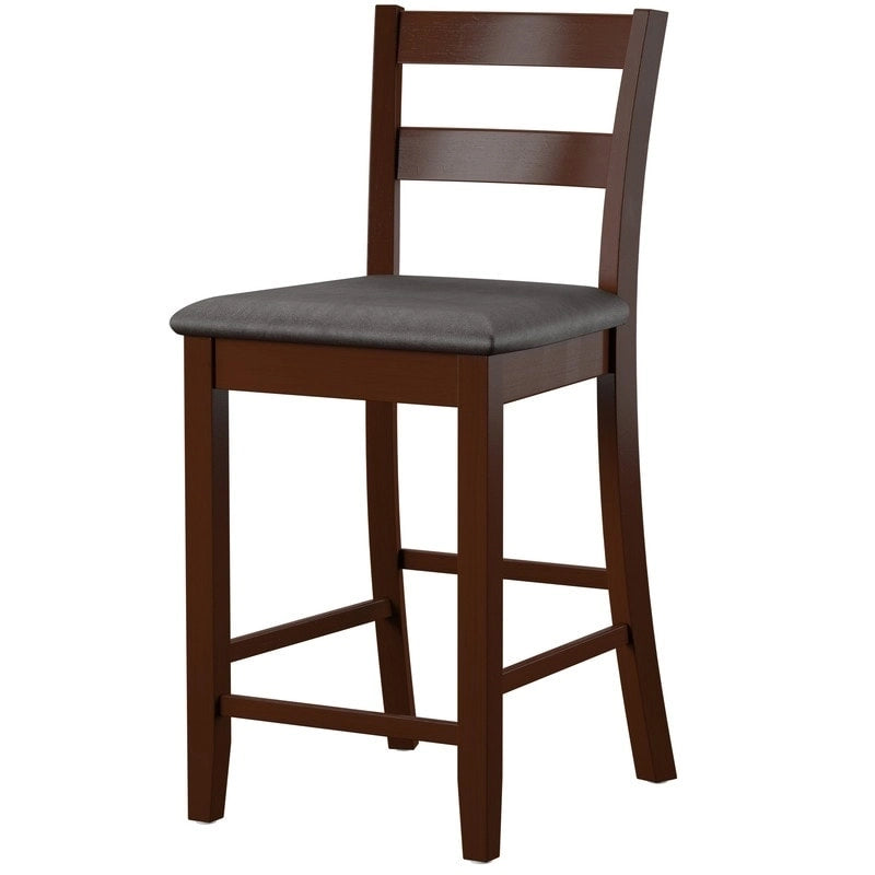 Houten barkruk in espressokleur