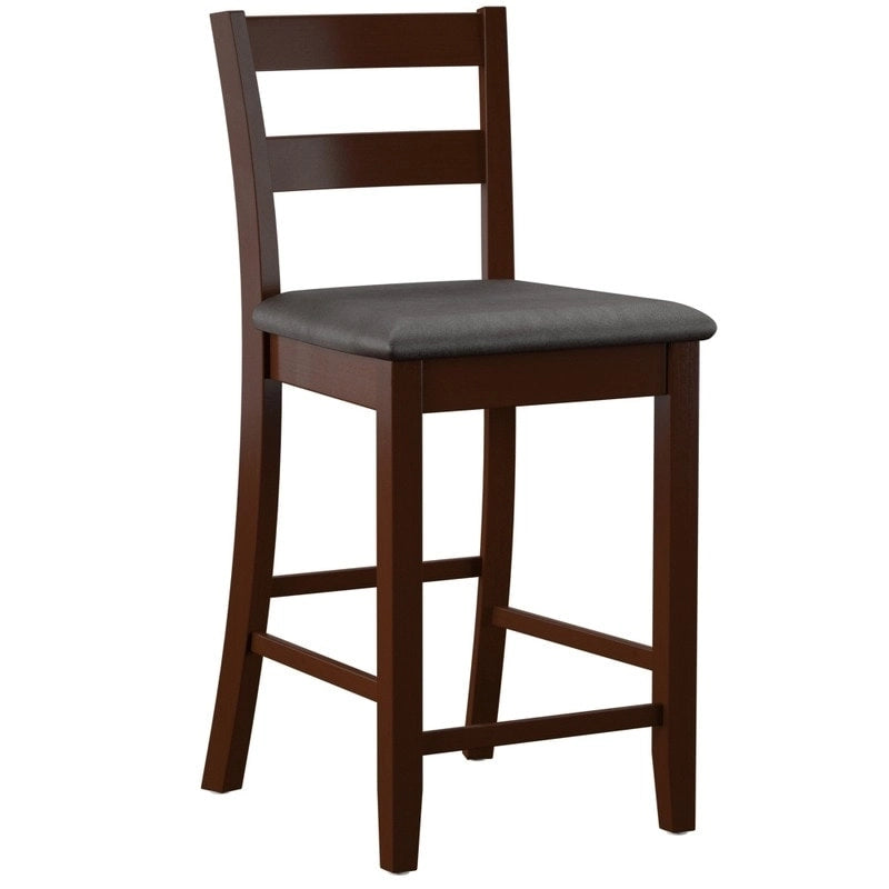 Houten barkruk in espressokleur