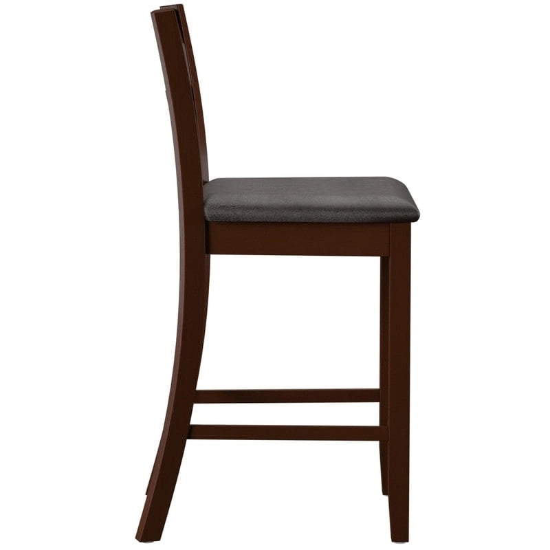 Houten barkruk in espressokleur
