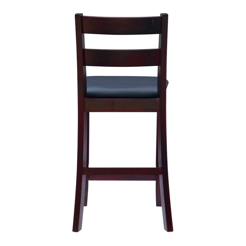 Houten barkruk in espressokleur