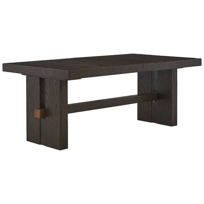 Dunkelbrauner rechteckiger ausziehbarer Esstisch - 40 W x 90 D x 30.25 H Zoll