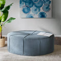 Gepolsterter, gesteppter, ovaler Oversize-Hocker