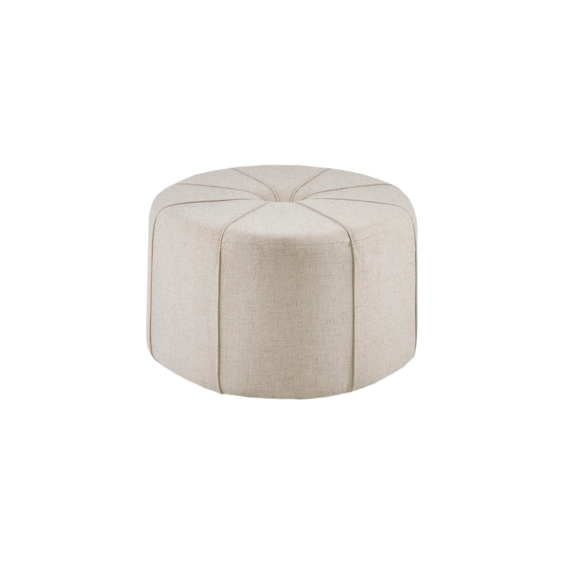 Gepolsterter, gesteppter, ovaler Oversize-Hocker
