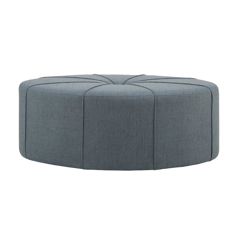 Gepolsterter, gesteppter, ovaler Oversize-Hocker
