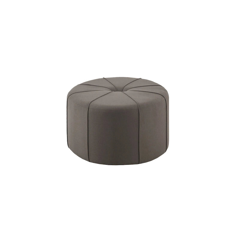 Gepolsterter, gesteppter, ovaler Oversize-Hocker