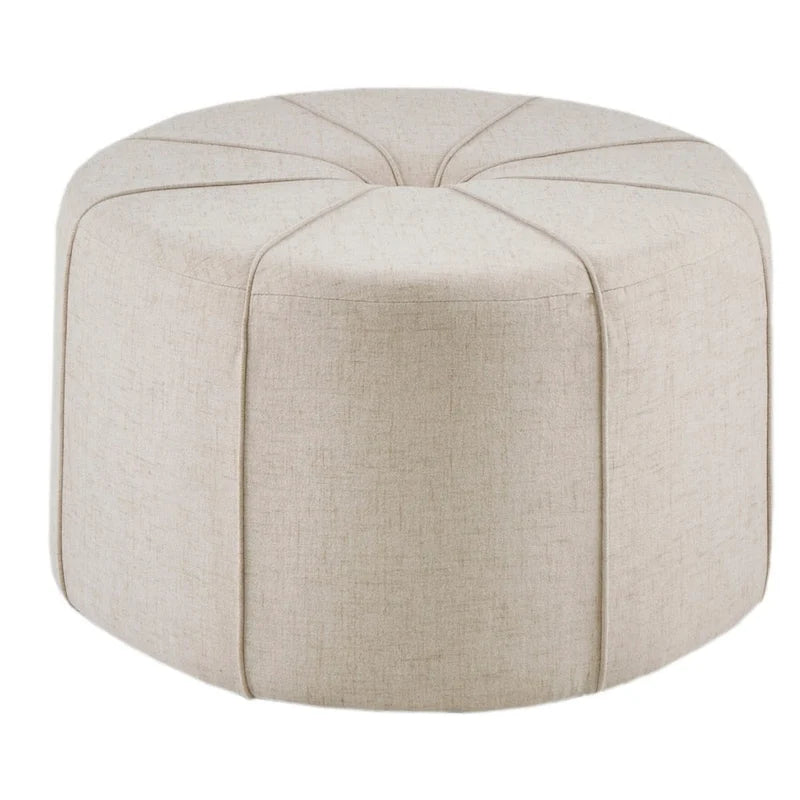 Gepolsterter, gesteppter, ovaler Oversize-Hocker