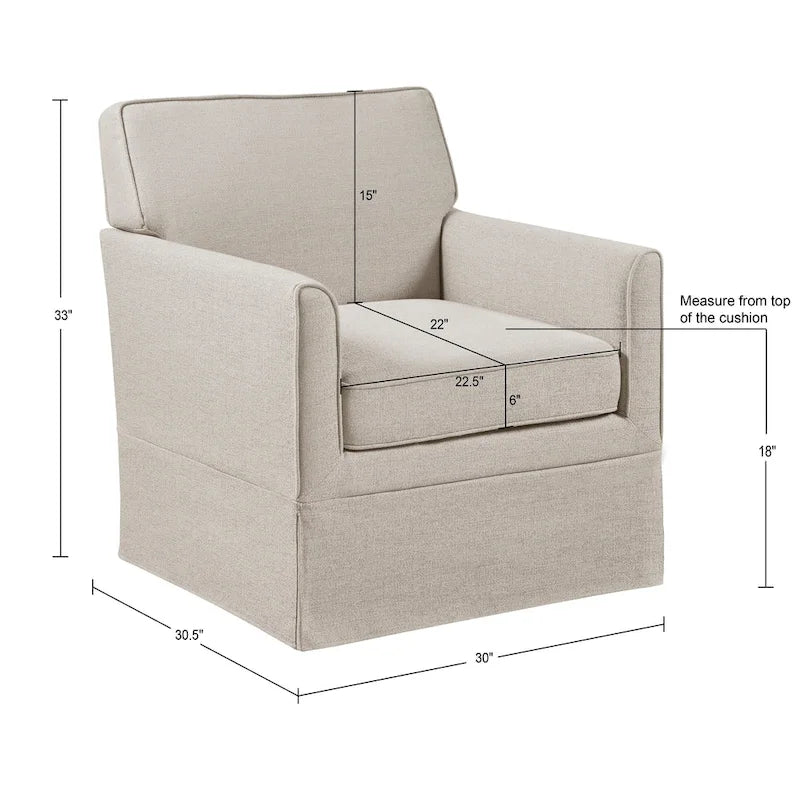 Sillón decorativo con funda - 30W x 30.5D x 33H pulgadas