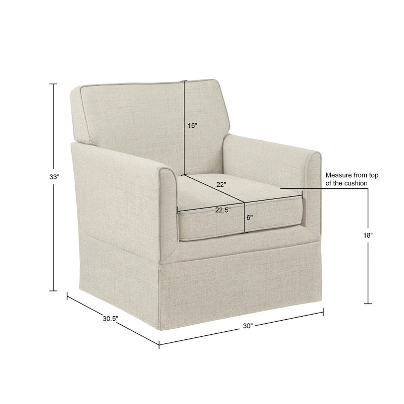 Akzent-Sessel mit Schonbezug - 30W x 30.5D x 33H Zoll