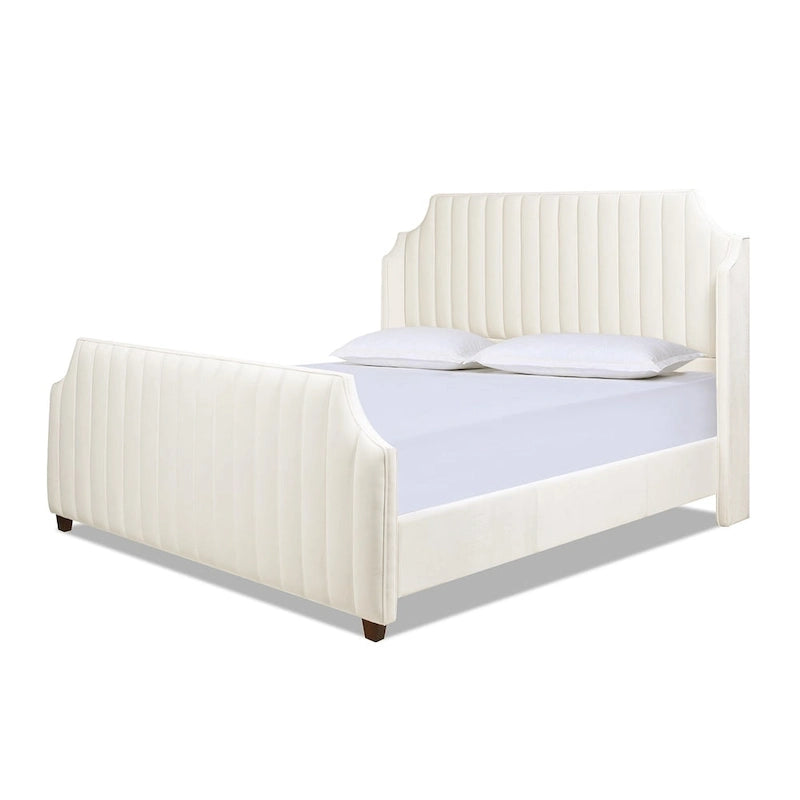Kingsize-Bettgestell mit Paneelen und Kanalsteppung