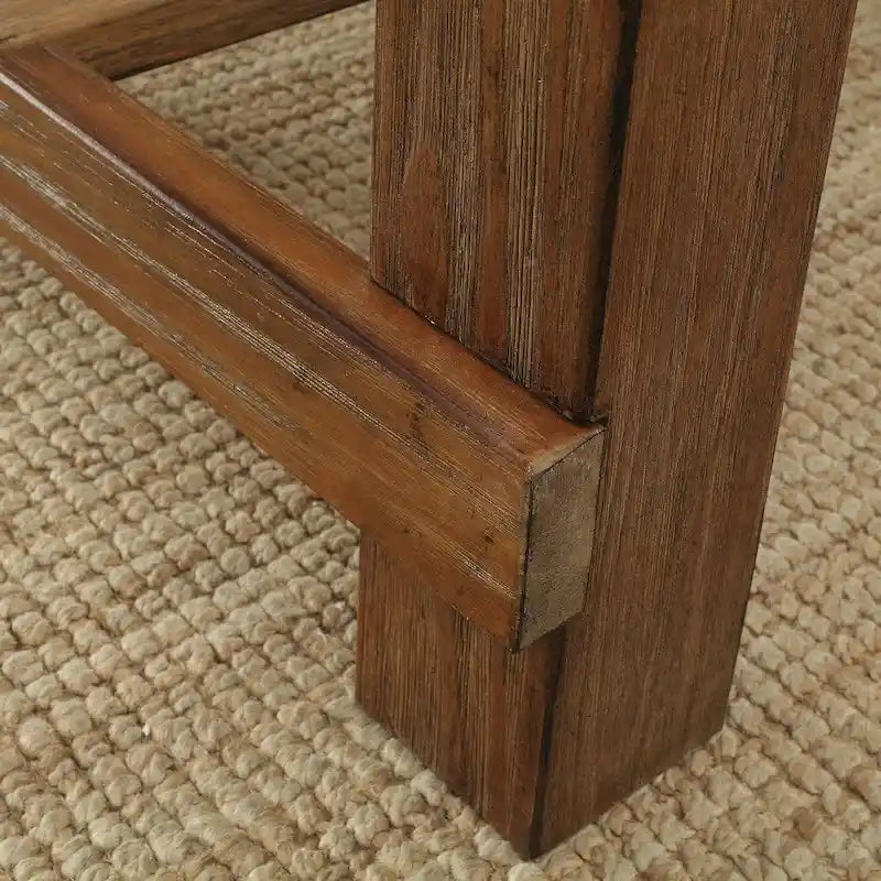 Rustiekbruine tafel van massief hout op barhoogte van 60 inch