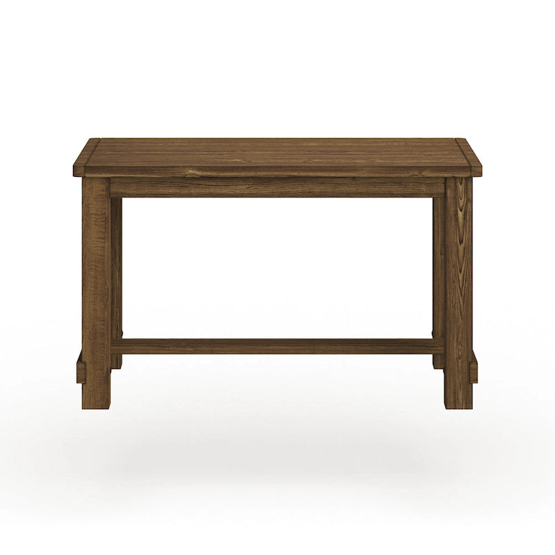Rustiekbruine tafel van massief hout op barhoogte van 60 inch