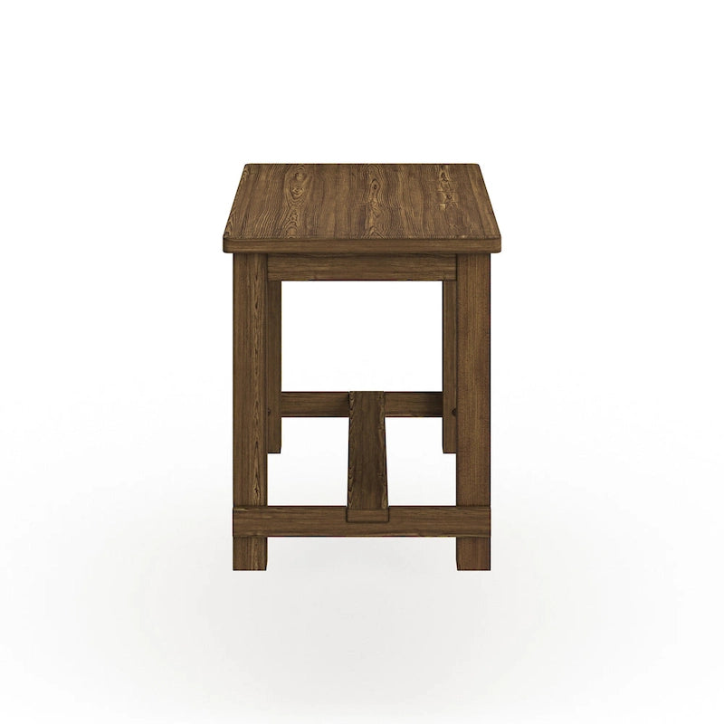 Rustiekbruine tafel van massief hout op barhoogte van 60 inch