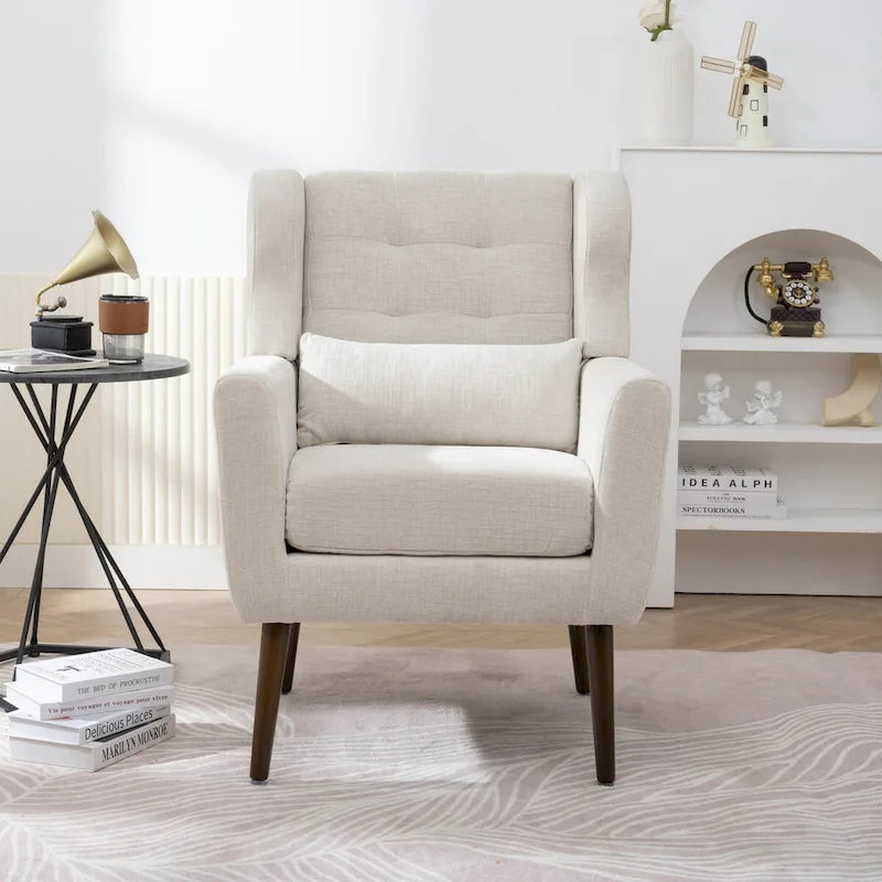 Sillón decorativo moderno, sillón de chenilla para la sala, cómodo sillón lounge acolchado y suave para espacios pequeños y dormitorios