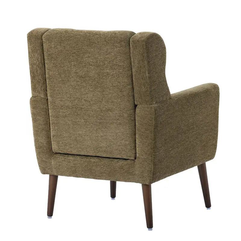 Moderner Akzentstuhl, Chenille-Sessel für Wohnzimmer, bequemer, weich gepolsterter Loungesessel für kleine Räume und Schlafzimmer