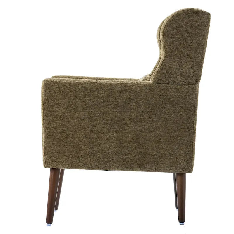 Moderner Akzentstuhl, Chenille-Sessel für Wohnzimmer, bequemer, weich gepolsterter Loungesessel für kleine Räume und Schlafzimmer