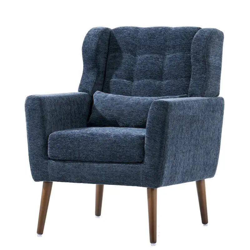 Moderner Akzentstuhl, Chenille-Sessel für Wohnzimmer, bequemer, weich gepolsterter Loungesessel für kleine Räume und Schlafzimmer
