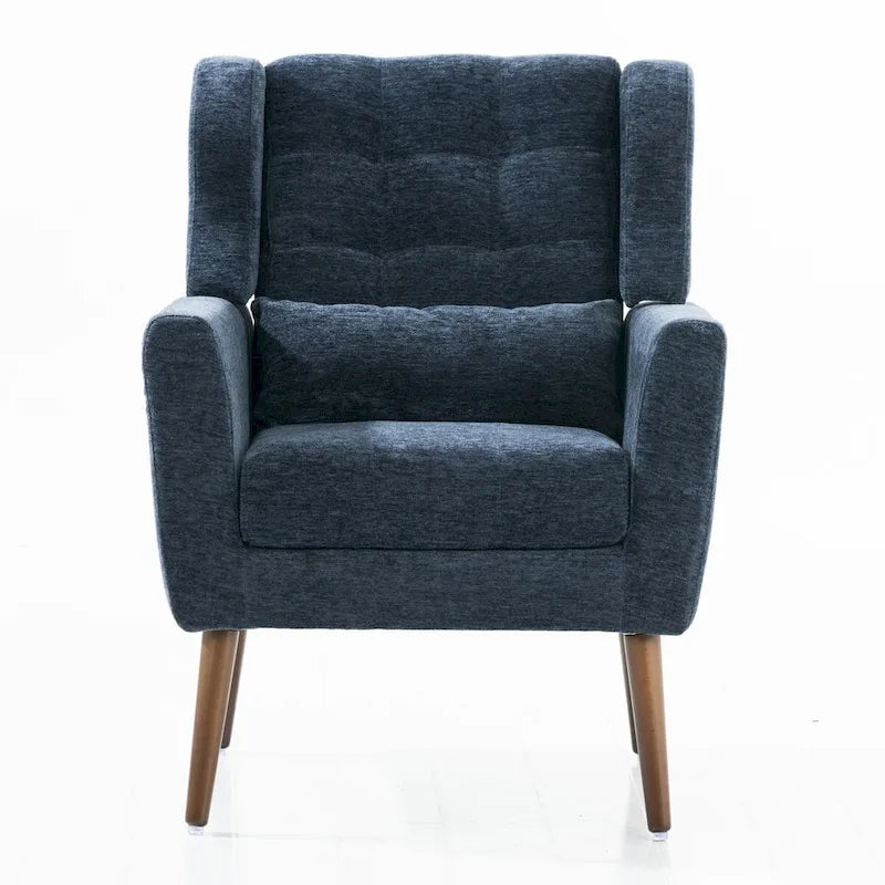 Moderner Akzentstuhl, Chenille-Sessel für Wohnzimmer, bequemer, weich gepolsterter Loungesessel für kleine Räume und Schlafzimmer