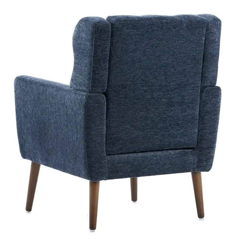 Moderner Akzentstuhl, Chenille-Sessel für Wohnzimmer, bequemer, weich gepolsterter Loungesessel für kleine Räume und Schlafzimmer