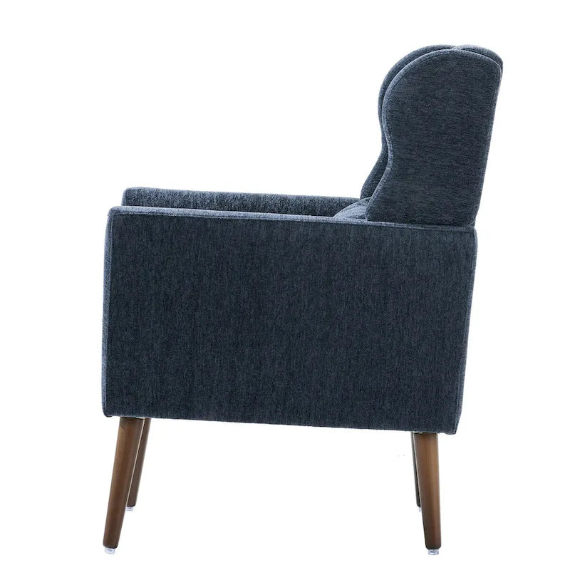 Moderner Akzentstuhl, Chenille-Sessel für Wohnzimmer, bequemer, weich gepolsterter Loungesessel für kleine Räume und Schlafzimmer