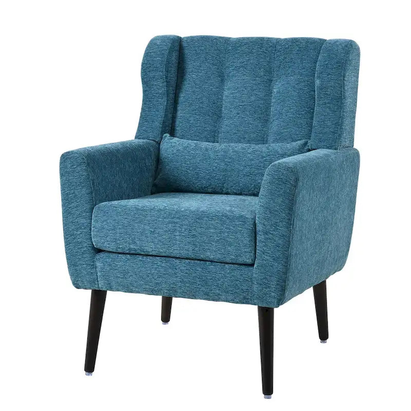 Moderner Akzentstuhl, Chenille-Sessel für Wohnzimmer, bequemer, weich gepolsterter Loungesessel für kleine Räume und Schlafzimmer