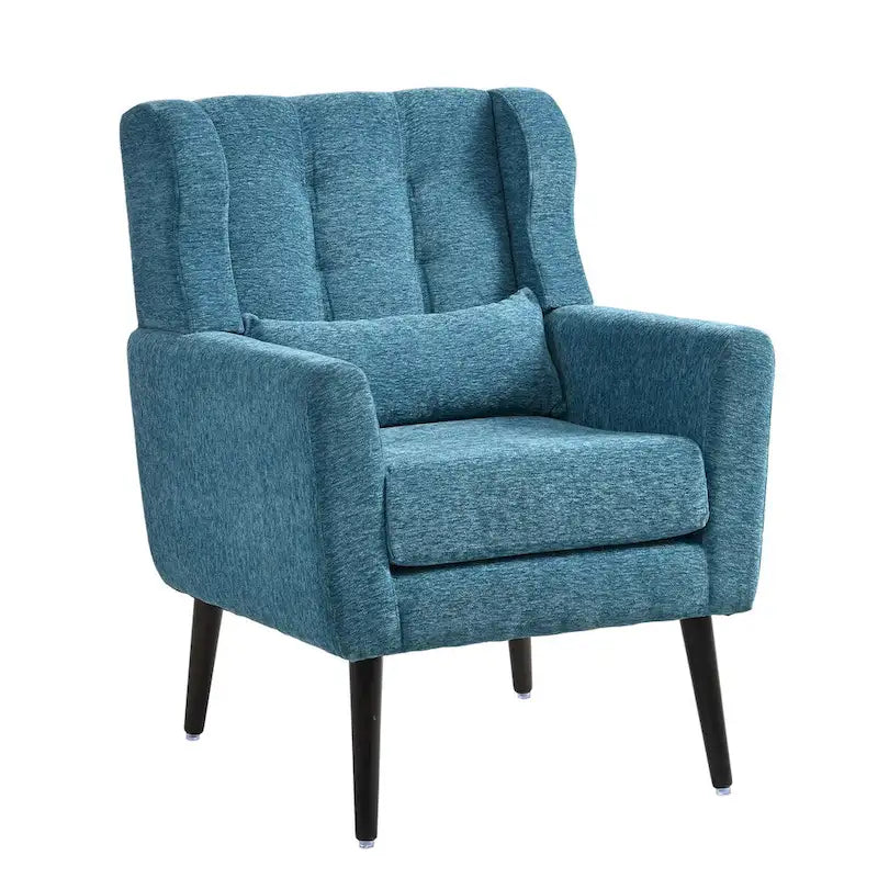Moderner Akzentstuhl, Chenille-Sessel für Wohnzimmer, bequemer, weich gepolsterter Loungesessel für kleine Räume und Schlafzimmer
