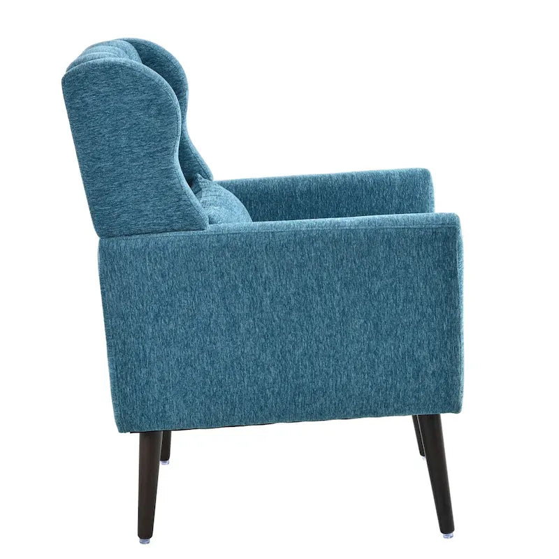 Moderner Akzentstuhl, Chenille-Sessel für Wohnzimmer, bequemer, weich gepolsterter Loungesessel für kleine Räume und Schlafzimmer