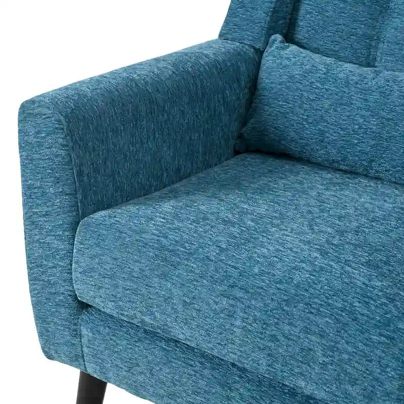 Moderner Akzentstuhl, Chenille-Sessel für Wohnzimmer, bequemer, weich gepolsterter Loungesessel für kleine Räume und Schlafzimmer