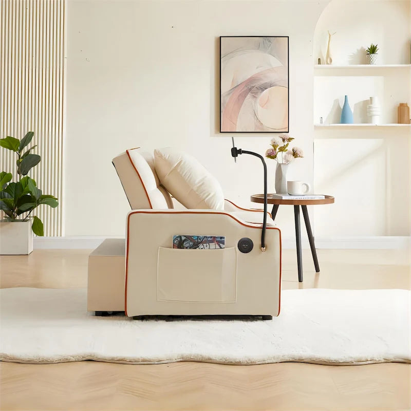 Sillón cama convertible con respaldo ajustable