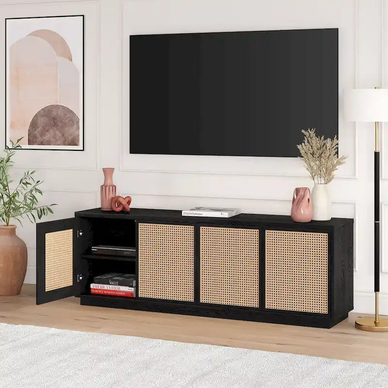 Rechteckiger TV-Ständer für Fernseher bis 78 Zoll, 70 Zoll breit