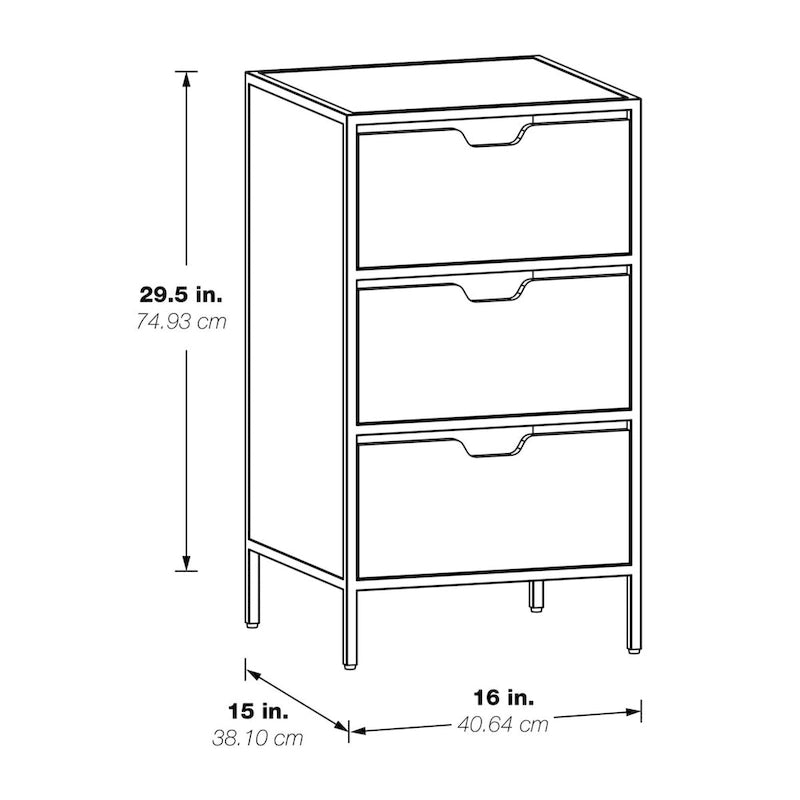 Mueble auxiliar de almacenamiento con 3 cajones