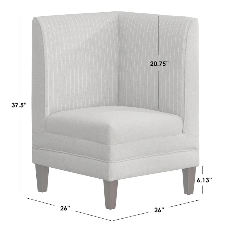 Asiento esquinero tapizado