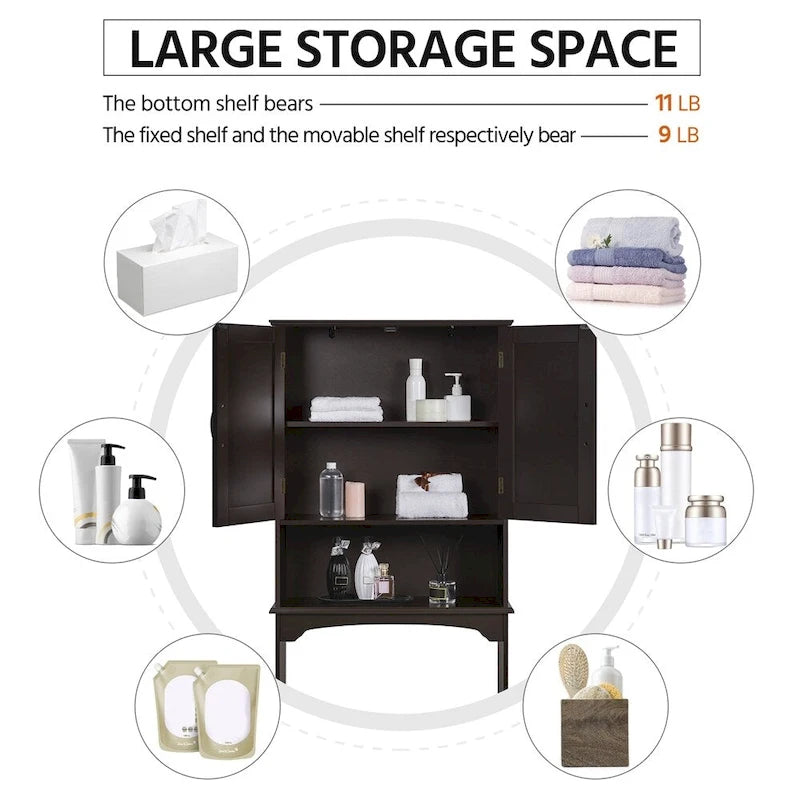 Platzsparender Badezimmer-Organizer über der Toilette