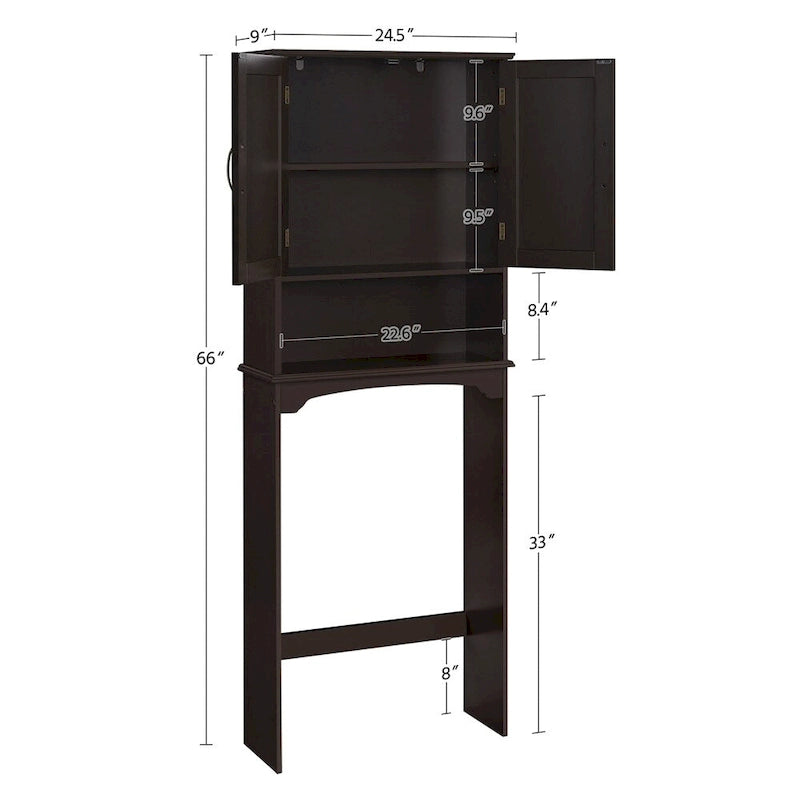 Platzsparender Badezimmer-Organizer über der Toilette