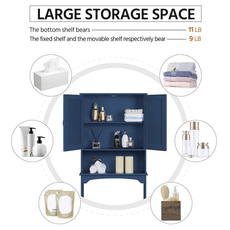 Platzsparender Badezimmer-Organizer über der Toilette