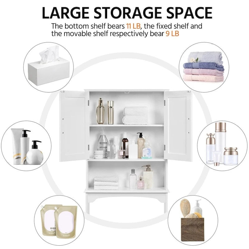 Platzsparender Badezimmer-Organizer über der Toilette