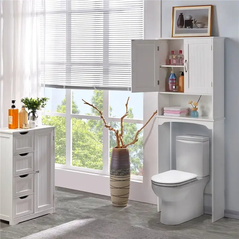 Platzsparender Badezimmer-Organizer über der Toilette