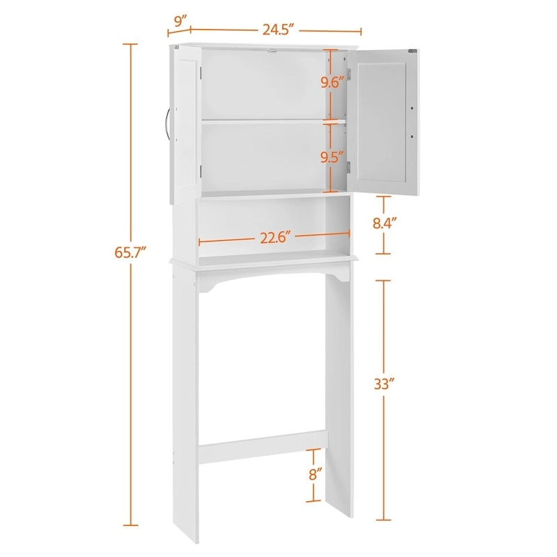 Platzsparender Badezimmer-Organizer über der Toilette