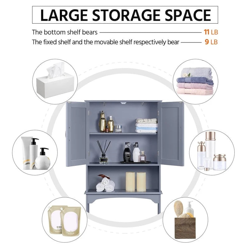 Platzsparender Badezimmer-Organizer über der Toilette